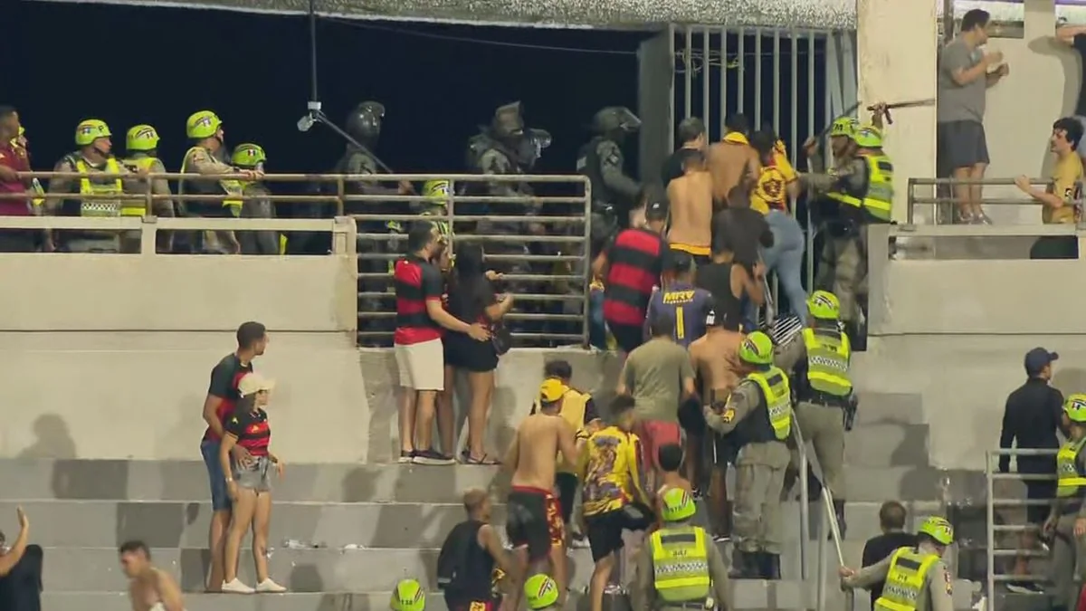 Policiais agredidos no CRB x Sport, diz PM